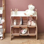 Paris Prix Meuble De Rangement 6 Bacs "Licorne" 71cm Rose