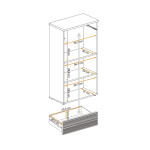 Paris Prix Meuble De Rangement "Gustavo" 114cm Naturel & Blanc