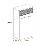Paris Prix Meuble De Rangement "Gustavo" 114cm Naturel & Blanc