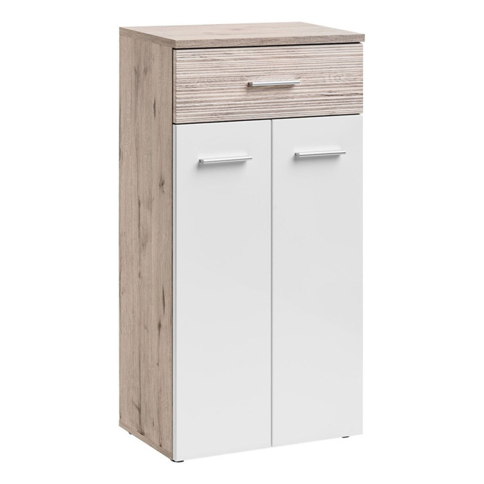 Paris Prix Meuble De Rangement "Gustavo" 114cm Naturel & Blanc