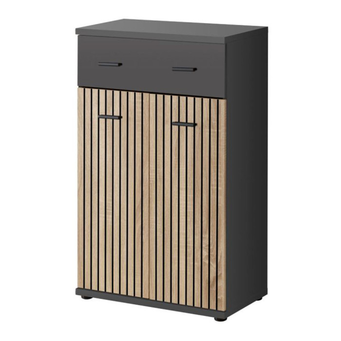 Paris Prix Meuble De Rangement "Marco" 96cm Naturel & Gris