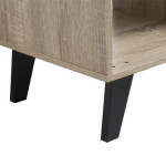 Paris Prix Meuble TV "1 Porte & 2 Niches" 100cm Naturel