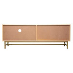 Paris Prix Meuble TV 1 Porte Design "Rayo" 140cm Naturel