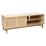 paris prix Meuble TV 1 Porte Design "Rayo" 140cm Naturel