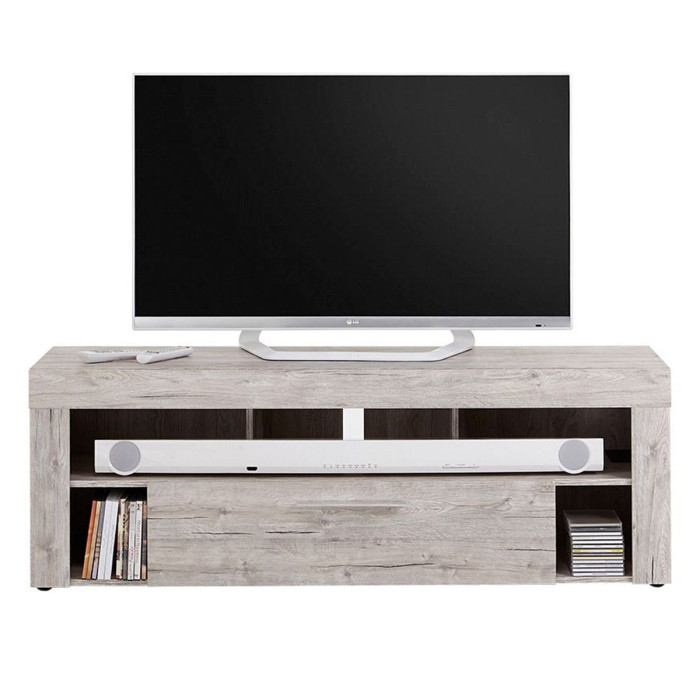 Paris Prix Meuble TV 1 Tiroir Design "Biotin" 150cm Chêne Sable