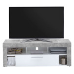 paris prix Meuble TV 1 Tiroir Design "Biotin" 150cm Gris