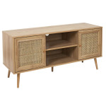 Paris Prix Meuble TV 2 Portes & 2 Niches "Bali" 115cm Naturel