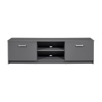 Paris Prix Meuble TV 2 Portes Design "Azio" 180cm Gris