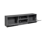 Paris Prix Meuble TV 2 Portes Design "Azio" 180cm Gris