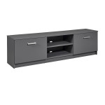 paris prix Meuble TV 2 Portes Design "Azio" 180cm Gris