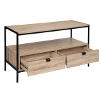 Paris Prix Meuble TV 2 Tiroirs Design "Aliaj" 100cm Beige