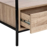 Paris Prix Meuble TV 2 Tiroirs Design "Aliaj" 100cm Beige