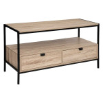 paris prix Meuble TV 2 Tiroirs Design "Aliaj" 100cm Beige