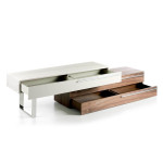 Paris Prix Meuble TV 2 Tiroirs Design "Guhy" 152cm Naturel