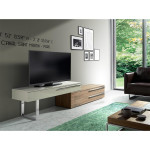 Paris Prix Meuble TV 2 Tiroirs Design "Guhy" 152cm Naturel