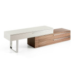 paris prix Meuble TV 2 Tiroirs Design "Guhy" 152cm Naturel