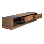 Paris Prix Meuble TV Bois & Vitrail "Lucia" 180cm Noyer
