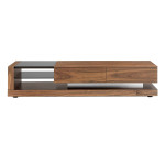 Paris Prix Meuble TV Bois & Vitrail "Lucia" 180cm Noyer