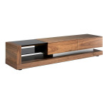 paris prix Meuble TV Bois & Vitrail "Lucia" 180cm Noyer