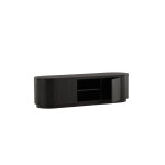 Paris Prix Meuble TV Design Nervuré "Fjallbacka" 160cm Noir