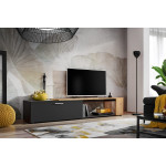 Paris Prix Meuble TV Design "RTV Maze II" 200cm Noir & Naturel
