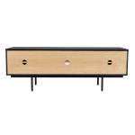 Paris Prix Meuble TV Design "Stripe" 150cm Chêne & Noir