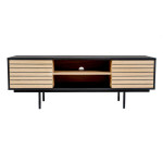 paris prix Meuble TV Design "Stripe" 150cm Chêne & Noir