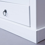 Paris Prix Meuble TV En Pin Massif "Abigael" 118cm Blanc