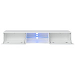 Paris Prix Meuble TV LED Design "Switch III" 180cm Blanc