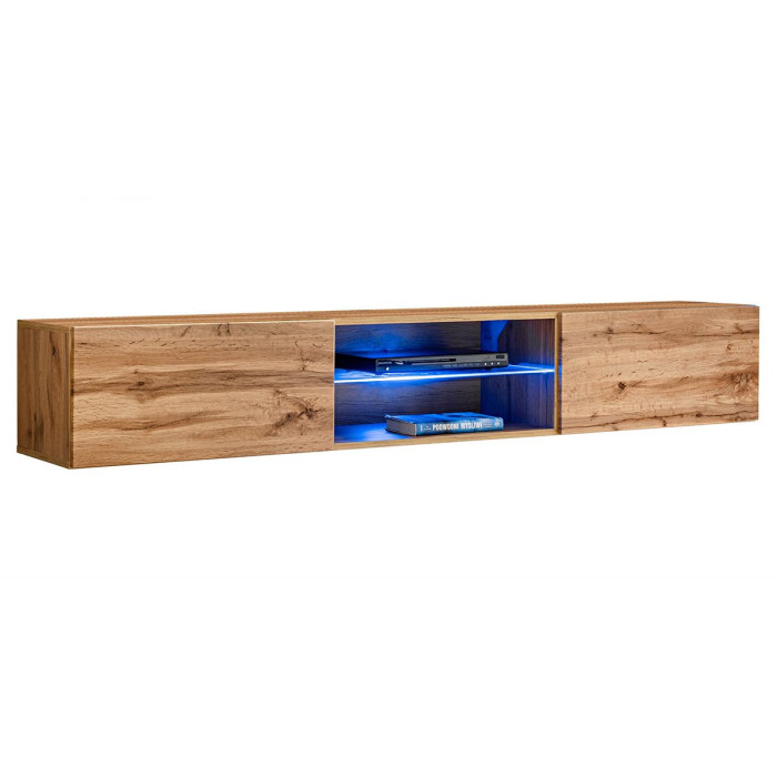 Paris Prix Meuble TV LED Design "Switch III" 180cm Naturel