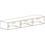 Paris Prix Meuble TV LED Design "Switch III" 180cm Noir