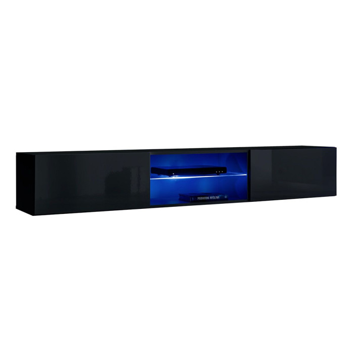 Paris Prix Meuble TV LED Design "Switch III" 180cm Noir