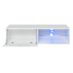 Paris Prix Meuble TV LED Design "Switch IV" 120cm Blanc
