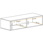 Paris Prix Meuble TV LED Design "Switch IV" 120cm Blanc