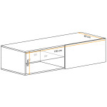 Paris Prix Meuble TV LED Design "Switch IV" 120cm Naturel