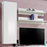 Paris Prix Meuble TV Mural Design "Fly I" 170cm Blanc