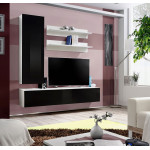 Paris Prix Meuble TV Mural Design "Fly I" 170cm Noir & Blanc