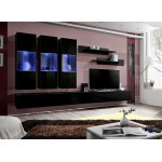 Paris Prix Meuble TV Mural Design "Fly II" 320cm Noir