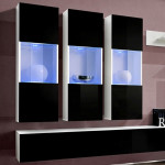 Paris Prix Meuble TV Mural Design "Fly II" 320cm Noir & Blanc