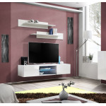 Paris Prix Meuble TV Mural Design "Fly III" 160cm Blanc