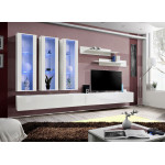 Paris Prix Meuble TV Mural Design "Fly III" 320cm Blanc