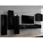 paris prix Meuble TV Mural Design "Switch II" 270cm Noir