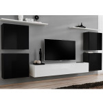 paris prix Meuble TV Mural Design "Switch IV" 320cm Noir & Blanc