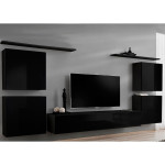 paris prix Meuble TV Mural Design "Switch IV" 320cm Noir