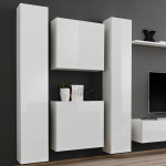 Paris Prix Meuble TV Mural Design "Switch VI" 330cm Blanc