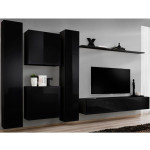 paris prix Meuble TV Mural Design "Switch VI" 330cm Noir
