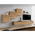 paris prix Meuble TV Mural Design "Switch X" 330cm Naturel