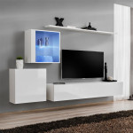 paris prix Meuble TV Mural Design "Switch XV" 260cm Blanc