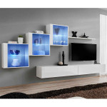 paris prix Meuble TV Mural Design "Switch XX" 330cm Blanc