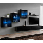 paris prix Meuble TV Mural Design "Switch XX" 330cm Noir